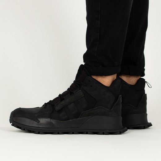 Adidas Originals buty sportowe męskie czarne z nubuku sznurowane 