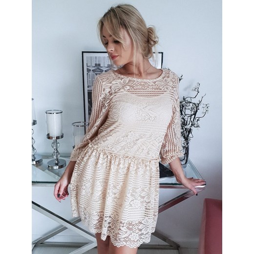 sukienka KLEA beige   uniwersalny Butik Latika