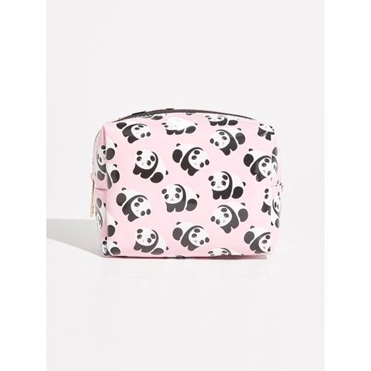 Sinsay - Kosmetyczka z nadrukiem w pandy - Różowy Sinsay One Size