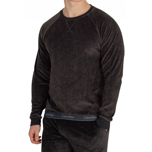 Calvin Klein szara bluza męska z mikrofibry L/S Sweatshirt Calvin Klein  XL Differenta.pl
