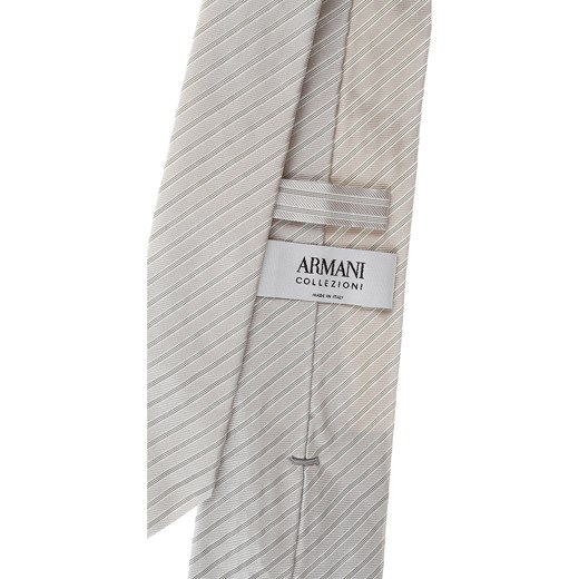 Giorgio Armani Krawaty Na Wyprzedaży, Light Silver Grey, Jedwab, 2019  Giorgio Armani One Size okazyjna cena RAFFAELLO NETWORK 