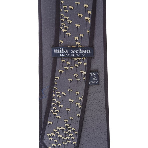 Mila Schon Krawaty Na Wyprzedaży, Łupkowy szary, Jedwab, 2019 Mila Schon  One Size RAFFAELLO NETWORK wyprzedaż 