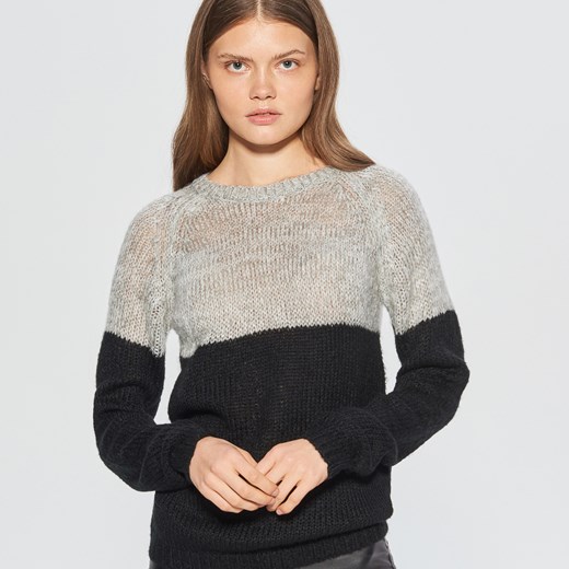 Cropp - Dwukolorowy sweter - Czarny czarny Cropp M 