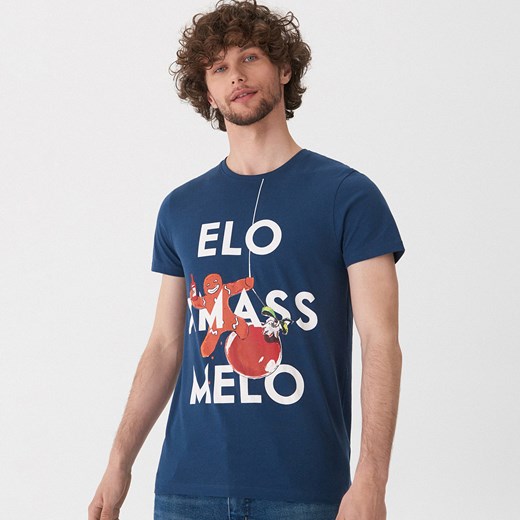 House - T-shirt ze świątecznym motywem - Niebieski House  XL 