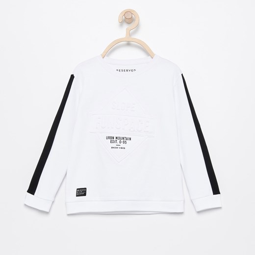 Reserved - Koszulka z wypukłą grafiką - Biały bialy Reserved 110 