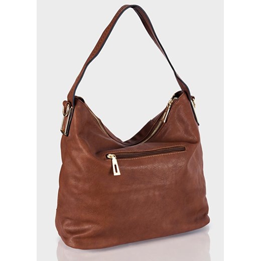 Luksusowa torebka damska brąz camel NIKE ELEGANCE verostilo czerwony Eko
