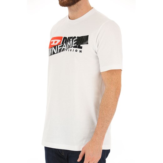 Diesel Koszulka dla Mężczyzn, Biały, Bawełna, 2019, L M S XL XS XXL  Diesel XXL RAFFAELLO NETWORK