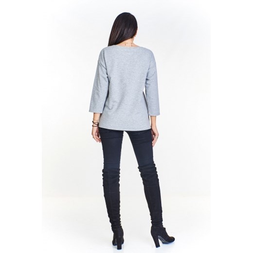 Bluzka z ciekawym nadrukiem i rękawem 7/8 Justti M ptakmoda.com