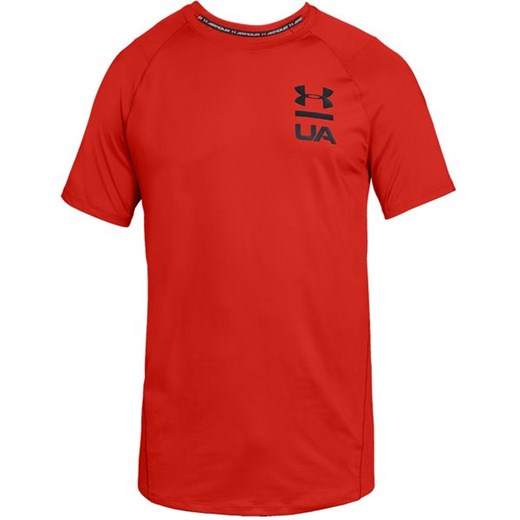 T-shirt męski Under Armour czerwony z krótkim rękawem 