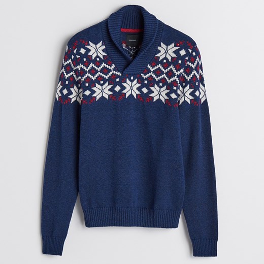 Granatowy sweter męski Reserved 