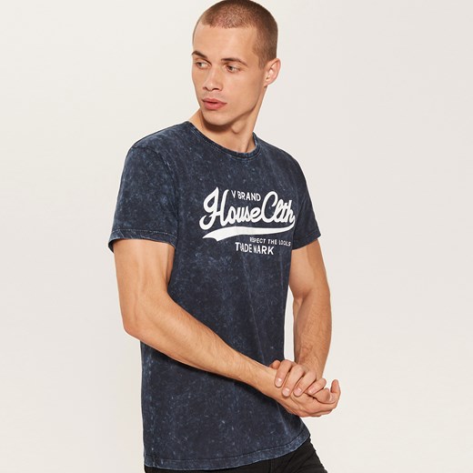 House - T-shirt z napisem - Niebieski