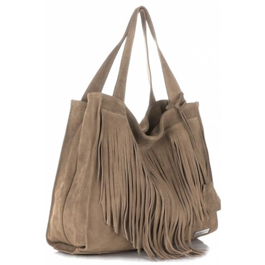 Shopper bag Vittoria Gotti ze skóry