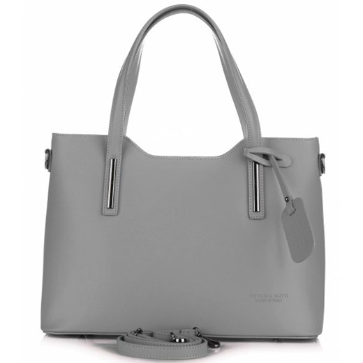 Shopper bag Vittoria Gotti elegancka na ramię matowa bez dodatków 
