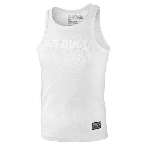 Biały t-shirt męski Pit Bull z krótkim rękawem 