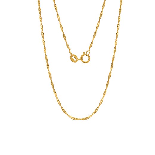 Złoty łańcuszek singapur 45-50cm, au 585 : Długość (cm) - 50