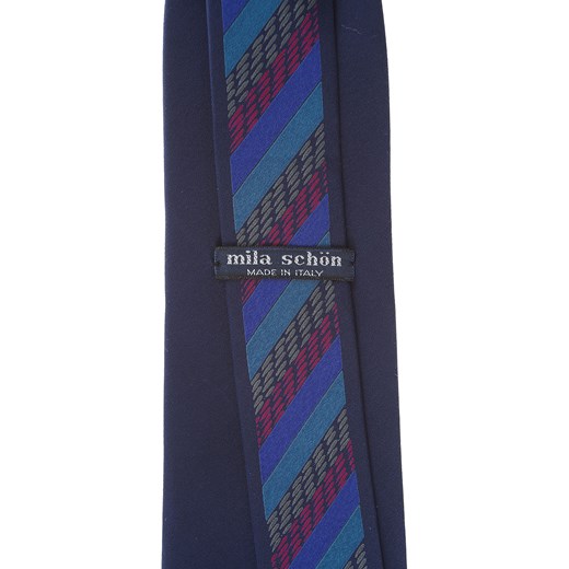 Mila Schon Krawaty Na Wyprzedaży, Dark Navy Blue, Jedwab, 2019  Mila Schon One Size promocja RAFFAELLO NETWORK 