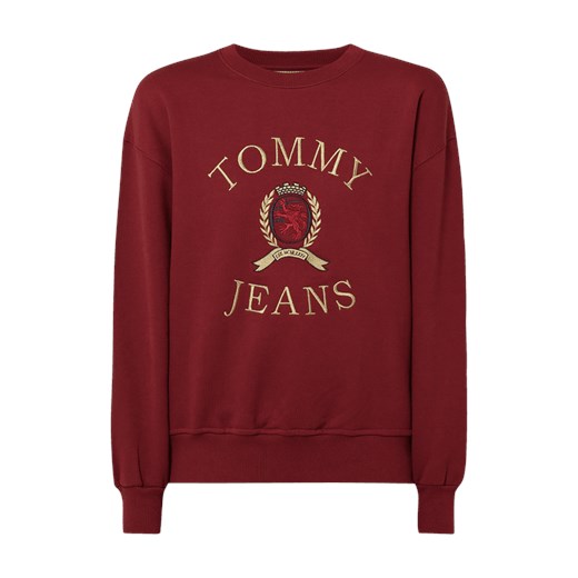 Bluzka z dzianiny dresowej z wyhaftowanym logo Tommy Jeans  M Peek&Cloppenburg 