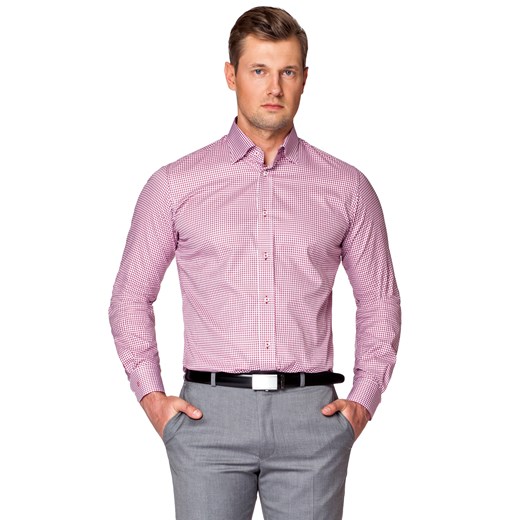 Koszula męska Lancerto różowa elegancka 