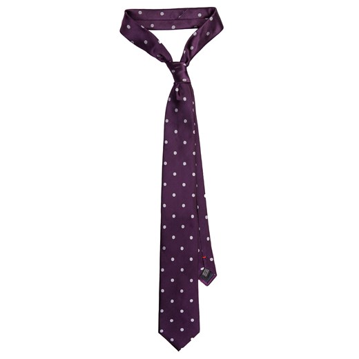 Krawat Lancerto fioletowy w groszki 
