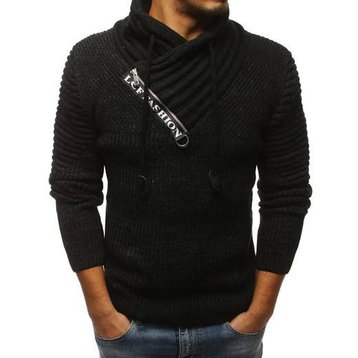 Dstreet sweter męski czarny 