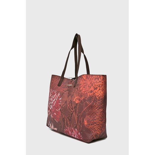Shopper bag Desigual bez dodatków elegancka ze skóry ekologicznej do ręki duża 