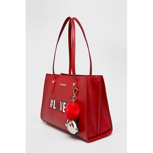 Shopper bag czerwona Love Moschino na ramię 