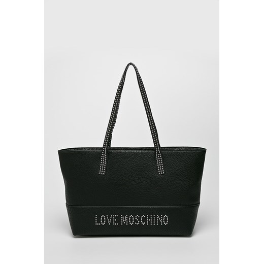 Shopper bag Love Moschino duża bez dodatków młodzieżowa na ramię 