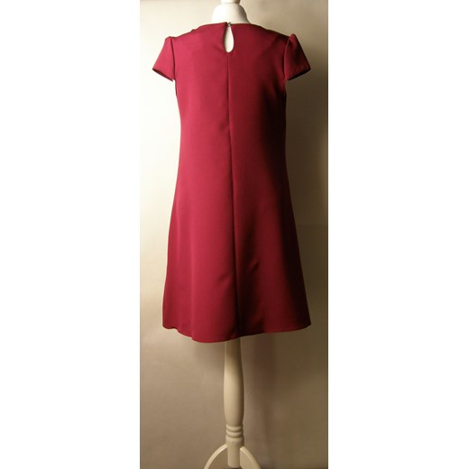 Sukienka Uplander z krótkimi rękawami trapezowa czerwona 