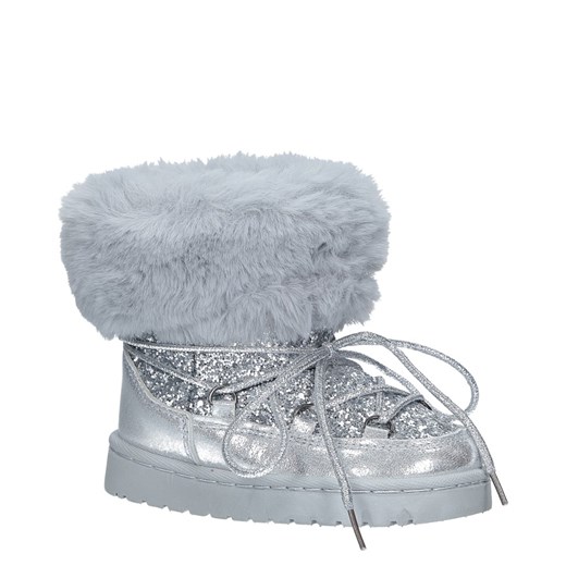 Buty zimowe dziecięce srebrne Casu śniegowce 