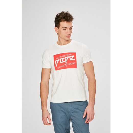 Biały t-shirt męski Pepe Jeans 