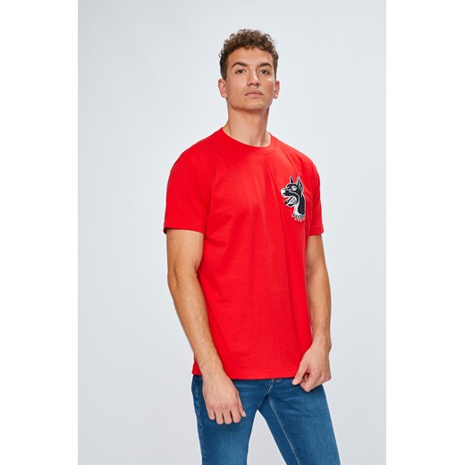 Czerwony t-shirt męski Diesel 