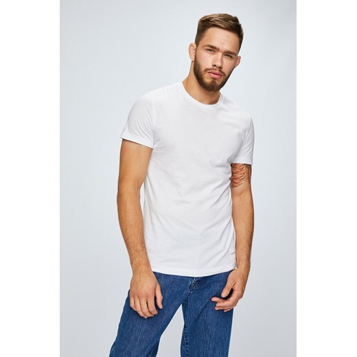 T-shirt męski Calvin Klein biały z krótkimi rękawami 