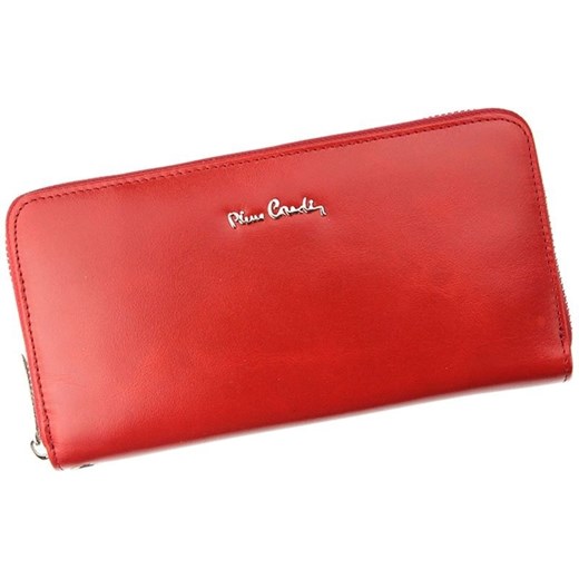 Czerwony portfel damski Pierre Cardin gładki 