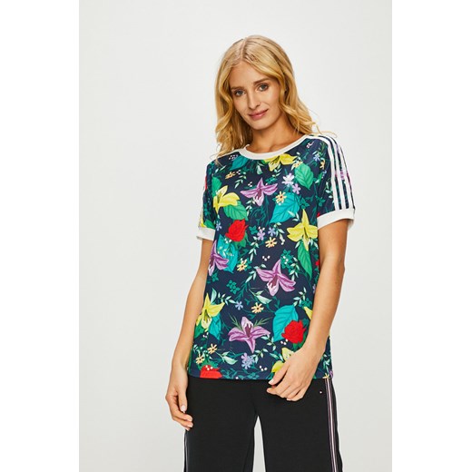 Bluzka damska Adidas Originals z poliestru w kwiaty 