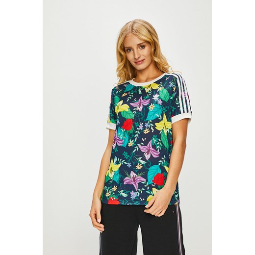 Bluzka damska Adidas Originals z poliestru w kwiaty
