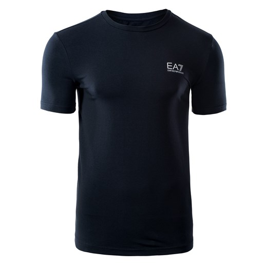 T-shirt męski niebieski Ea7 Emporio Armani z krótkim rękawem 