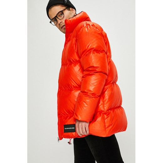 Kurtka męska pomarańczowy Calvin Klein bez wzorów 