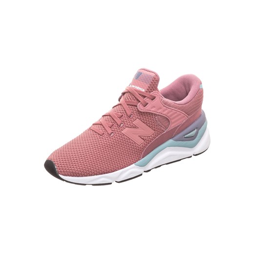 Buty sportowe damskie New Balance do biegania młodzieżowe sznurowane bez wzorów różowe 