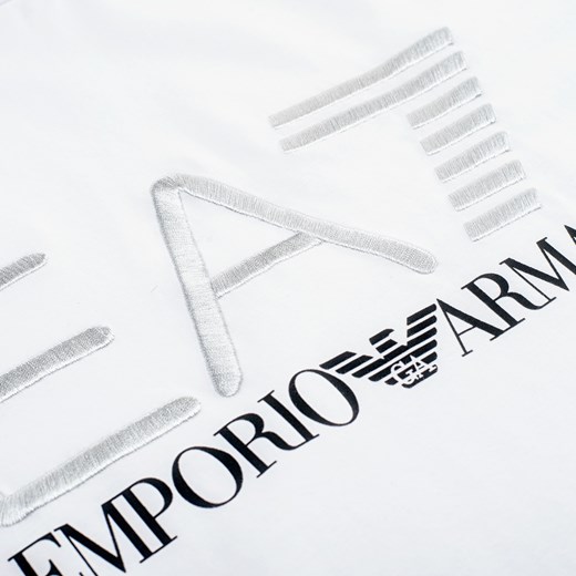 Ea7 Emporio Armani t-shirt męski biały sportowy z krótkim rękawem 