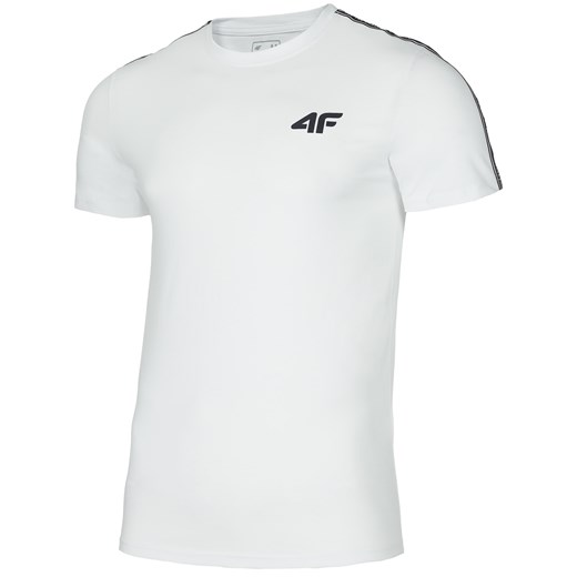 T-shirt męski TSM211 - biały   M 4F