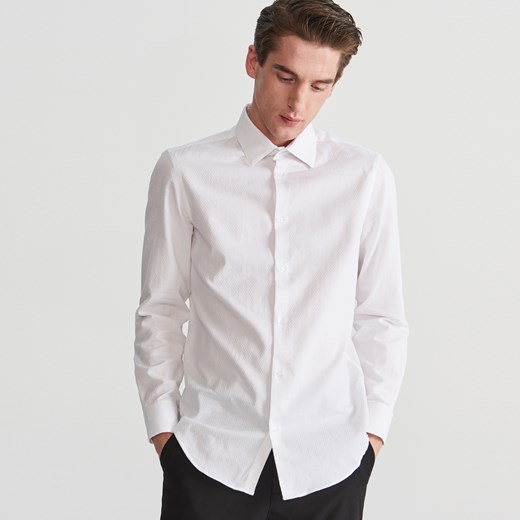 Reserved - Koszula z żakardowej tkaniny - Biały Reserved  39 