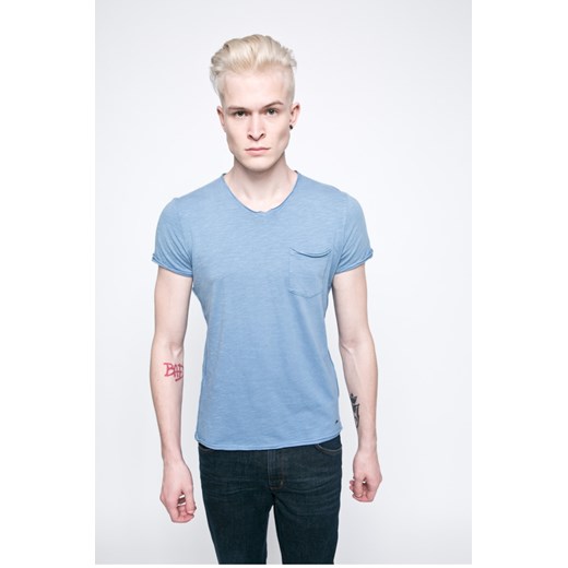Pepe Jeans t-shirt męski niebieski gładki 