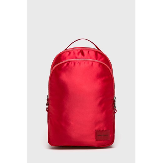 Czerwony plecak Calvin Klein z poliestru 