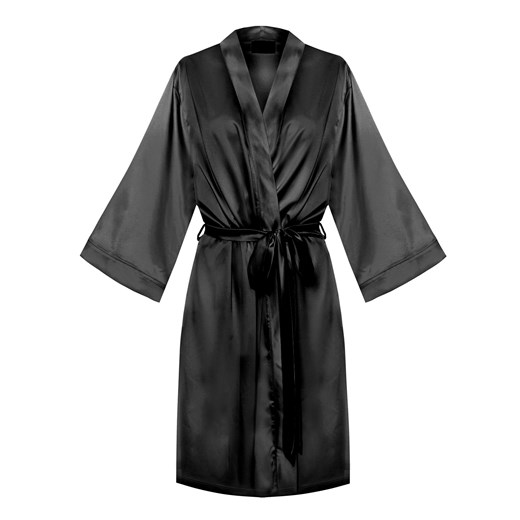 Klasyczne kimono przed kolano czarne Endorfinella E/2018/M1/1