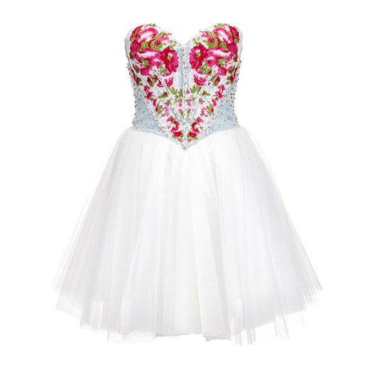 Sukienka La Poudre™ z tiulu mini wielokolorowa glamour gorsetowa 