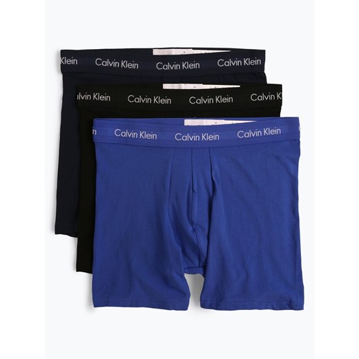 Calvin Klein Obcisłe bokserki pakowane po 3 szt. Mężczyźni Bawełna granatowy jednolity - id: 399409-0006-09920 - marki Calvin Klein - 61347775 Calvin Klein Obcisłe bokserki pakowane po 3 szt. Mężczyźni Bawełna granatowy jednolity ze sklepu vangraaf w kategorii Majtki męskie - zdjęcie 61347775