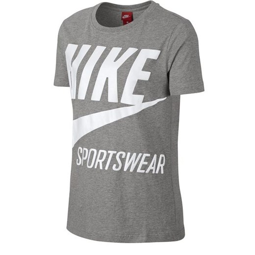 Szara bluzka sportowa Nike na fitness 
