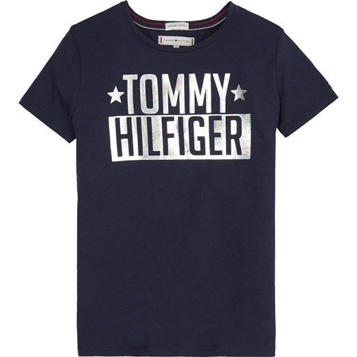 Tommy Hilfiger bluzka dziewczęca tkaninowa 