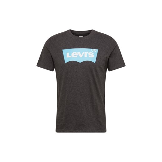 T-shirt męski Levis brązowy z krótkim rękawem z napisami 
