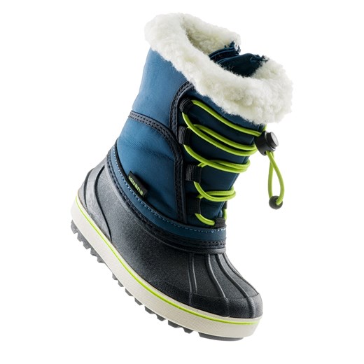 Buty zimowe dziecięce Iguana wielokolorowe z polaru sznurowane śniegowce 